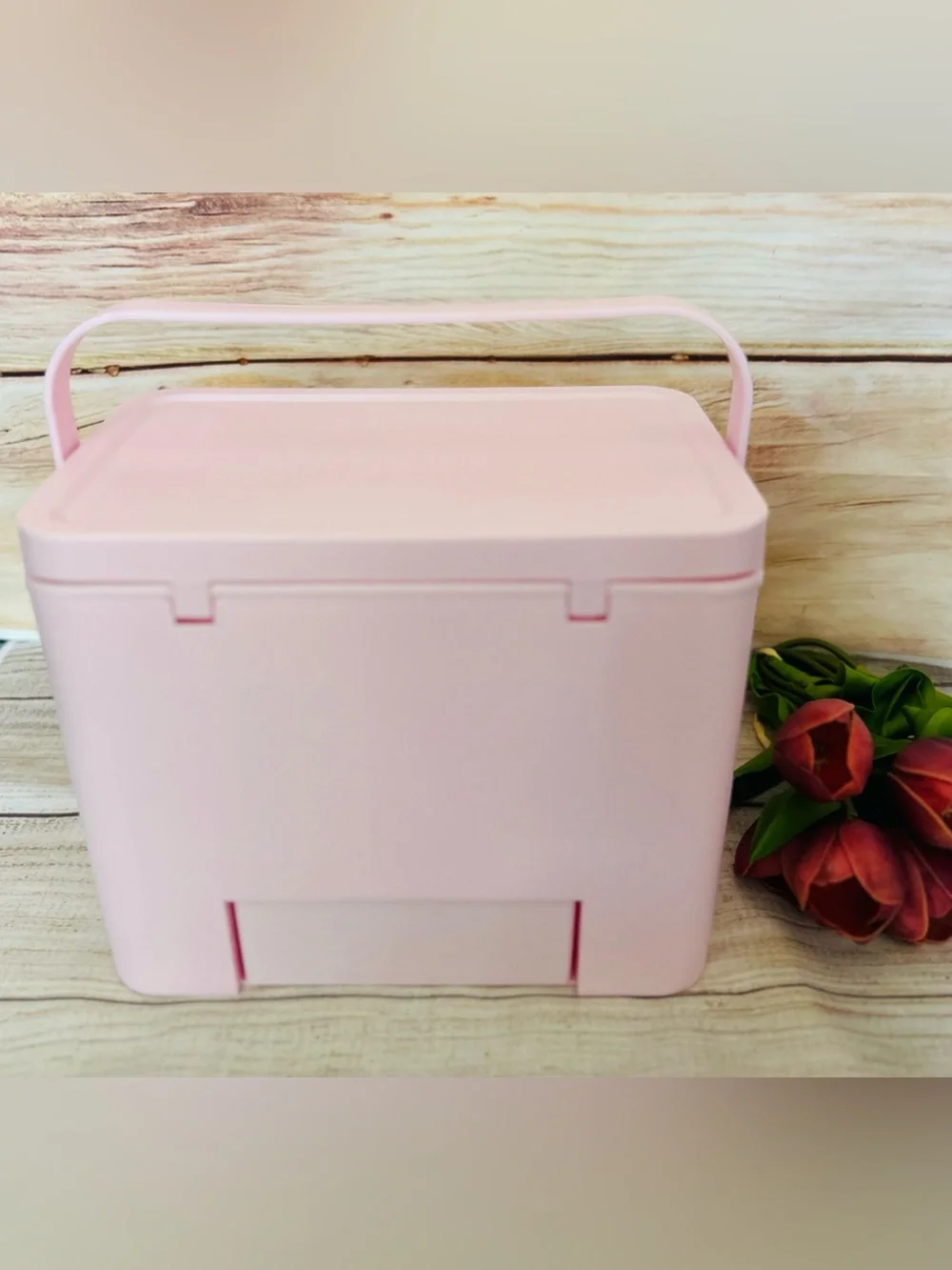 Light Pink Portable Makeup Cosmetic Storage Box NEW